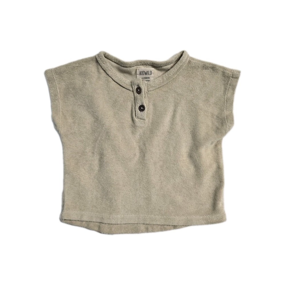Kidwild Baby Boys Terry Tshirt Brown 3-6 Months NWT Organic